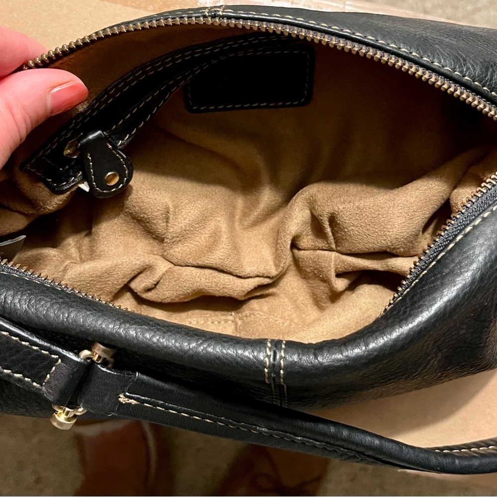 Liz Claiborne Black Shoulder Bag Structured Design - Picture 4 of 4